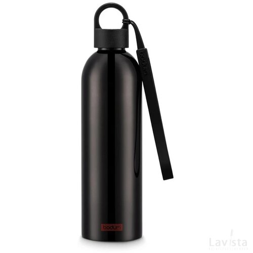 Melior Steel Dubbelwandige Waterfles 500 Ml Zwart
