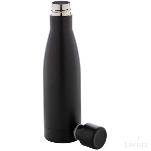 Koppar Koperen Geïsoleerde Thermos Fles Zwart