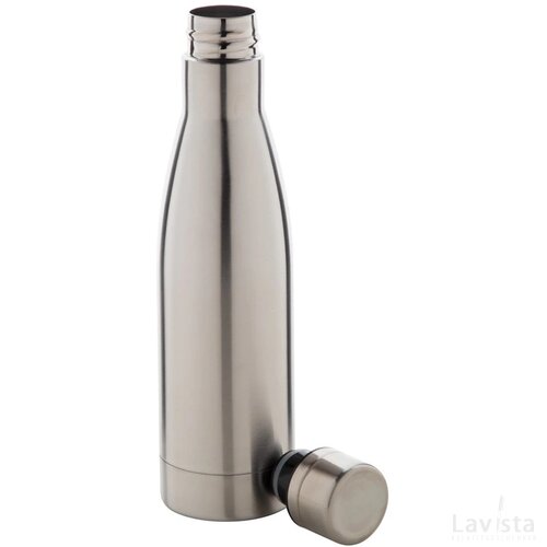 Koppar Koperen Geïsoleerde Thermos Fles Zilver