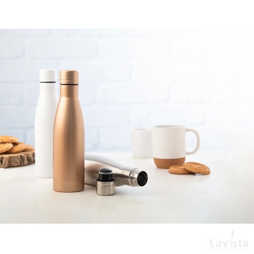 Koppar Koperen Geïsoleerde Thermos Fles Goud