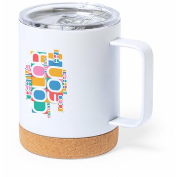 Dubbelwandige thermomok (330 ml) Wit