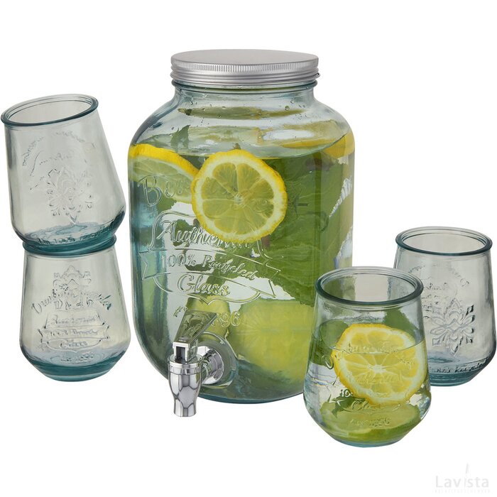 Jardim 5-delige glazenset van gerecycled glas Transparant