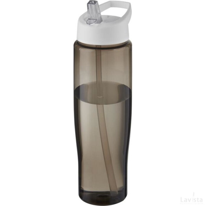 H2O Active® Eco Tempo drinkfles van 700 ml met tuitdeksel Wit/Charcoal
