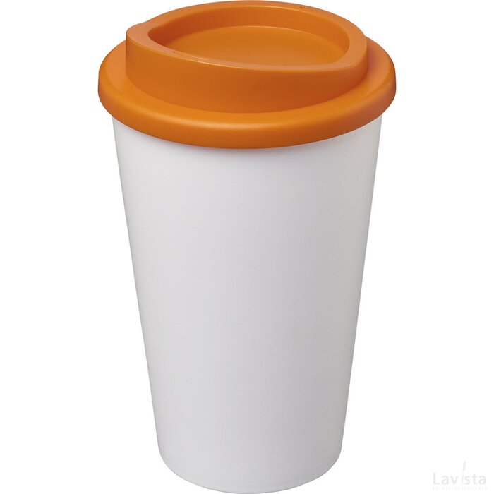 Americano® geïsoleerde beker van 350 ml Oranje/Wit