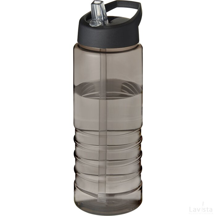 H2O Active® Eco Treble 750 ml drinkfles met tuitdeksel  Charcoal/Zwart