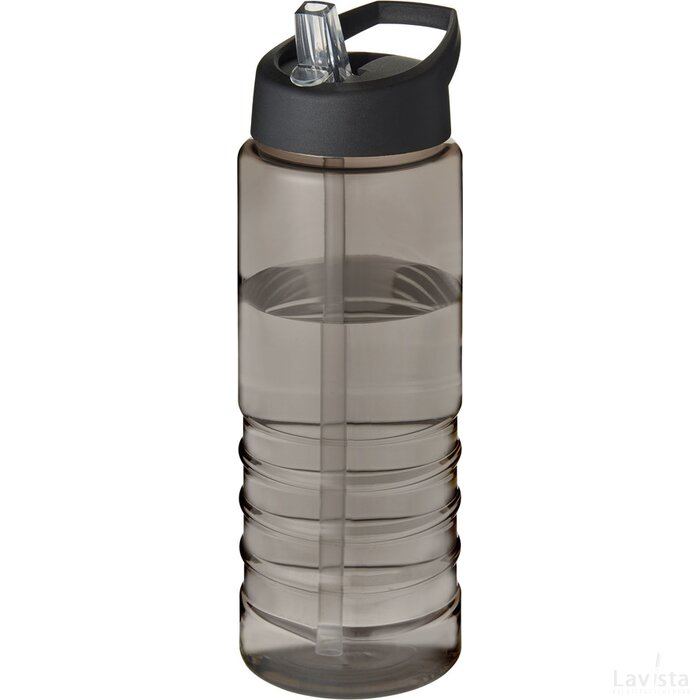 H2O Active® Eco Treble 750 ml drinkfles met tuitdeksel Charcoal/Zwart