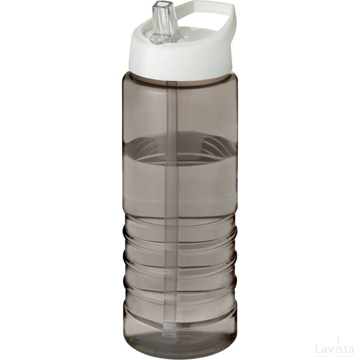 H2O Active® Eco Treble 750 ml drinkfles met tuitdeksel Charcoal/Wit