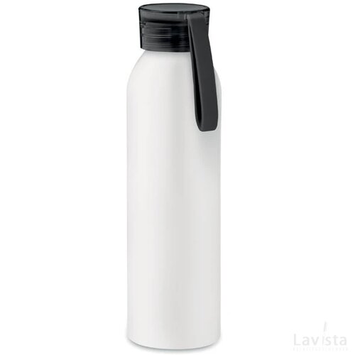 Aluminium drinkfles 600ml Napier wit/zwart