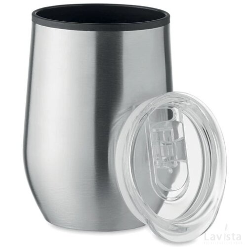 Dubbelwandige reisbeker 350 ml Chin chan mat zilver