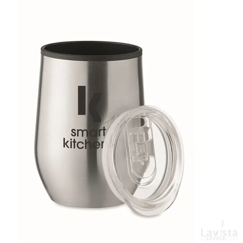 Dubbelwandige reisbeker (350 ml) Zilver