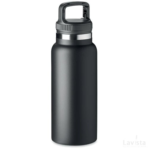 Dubbelwandige veldfles 970 ml Cleo large zwart