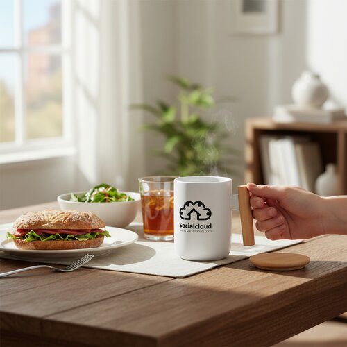 Porseleinen mok Majest 380 ml Wit 380 ml