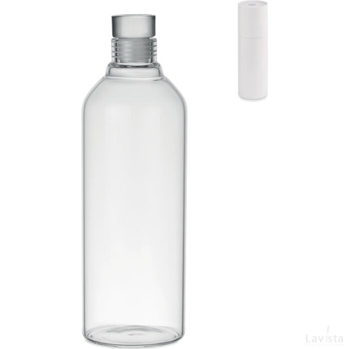 Borosilicaat fles 1l Large lou transparant
