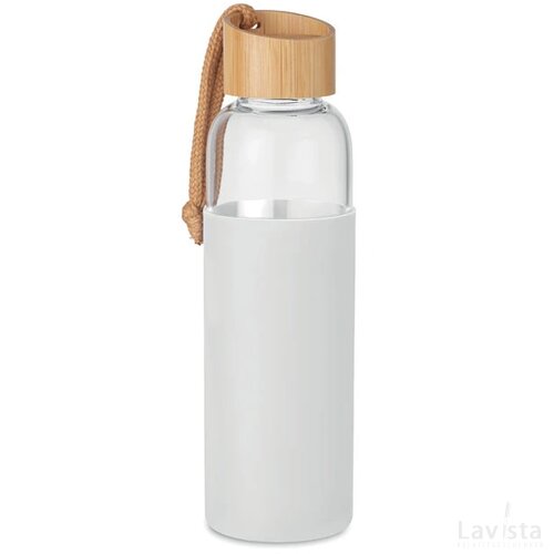 Glazen fles 500 ml in pouch Chai wit