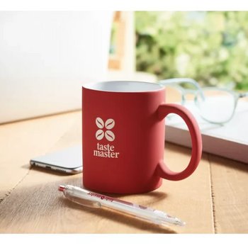 Matte gekleurde mok Dublin Rood 300 ml