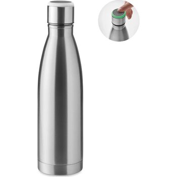 Dubbelwandige fles 500 ml Dereo mat zilver