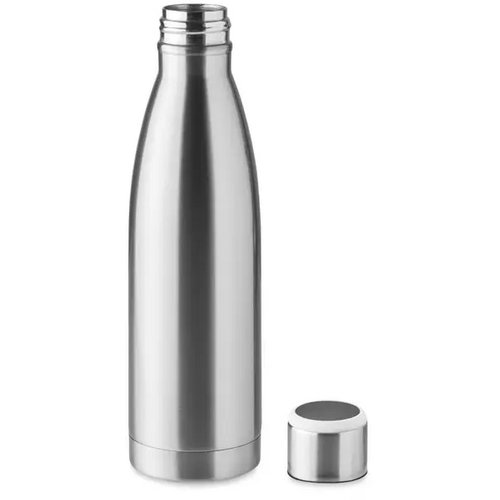 Dubbelwandige fles 500 ml Dereo mat zilver