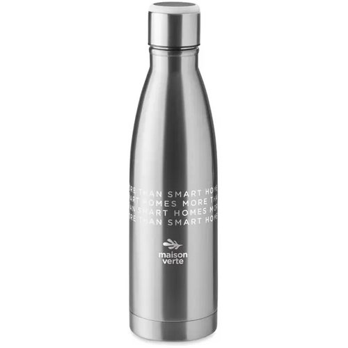 Dubbelwandige fles 500 ml Dereo mat zilver