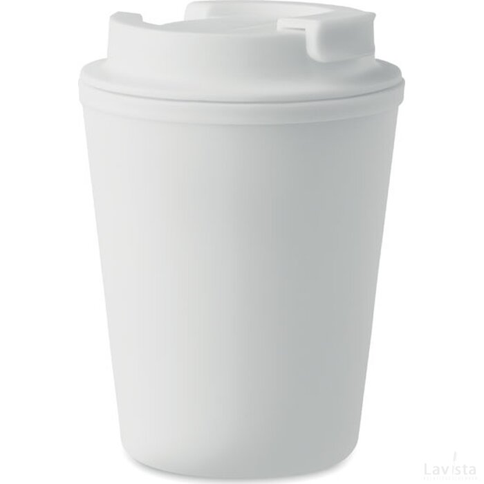 Gerecyclede pp beker 300 ml Tridus wit