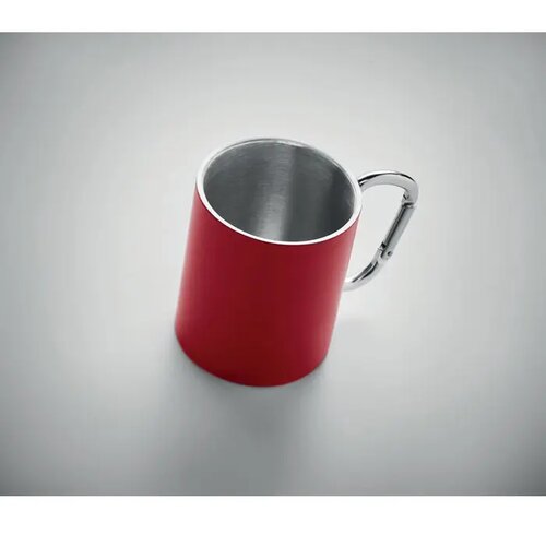 Metalen mok dubbelwandig 300ml Trumba Rood
