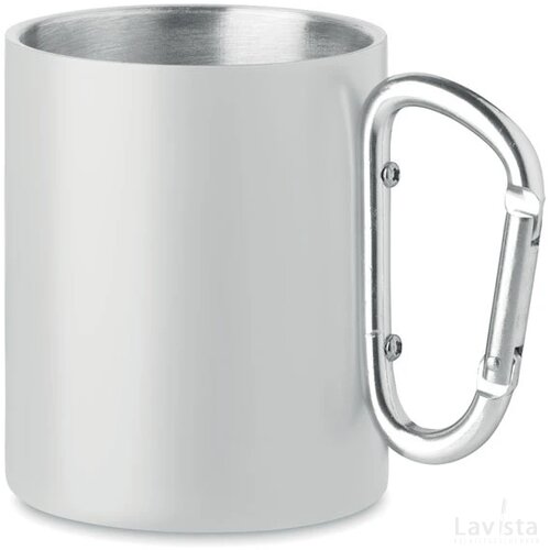 Metalen mok dubbelwandig 300ml Trumba Wit