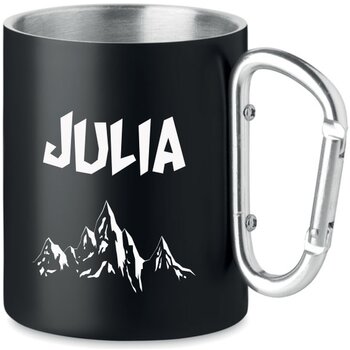 Metalen mok dubbelwandig 300ml Trumba Zwart