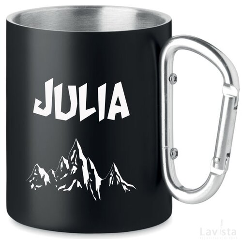 Metalen mok dubbelwandig 300ml Trumba Zwart
