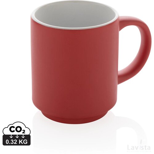 Keramische stapelbare mok Rood