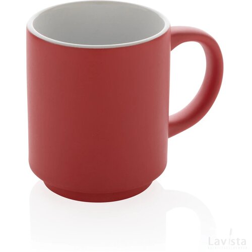 Keramische stapelbare mok Rood
