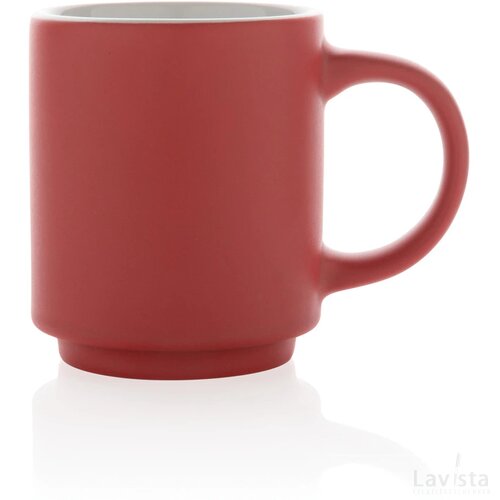 Keramische stapelbare mok Rood