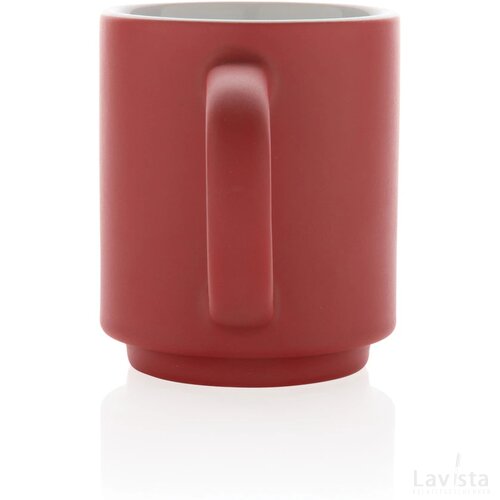 Keramische stapelbare mok Rood
