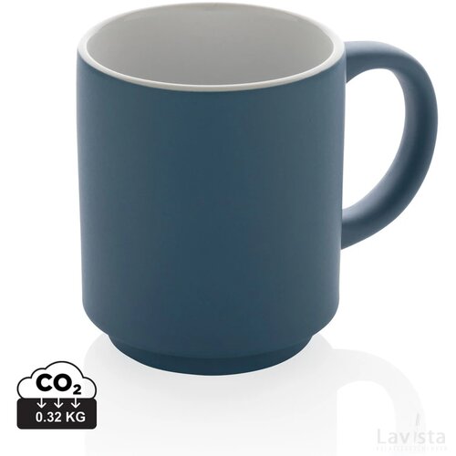 Keramische stapelbare mok Blauw