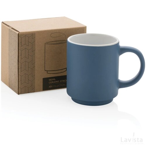 Keramische stapelbare mok Blauw