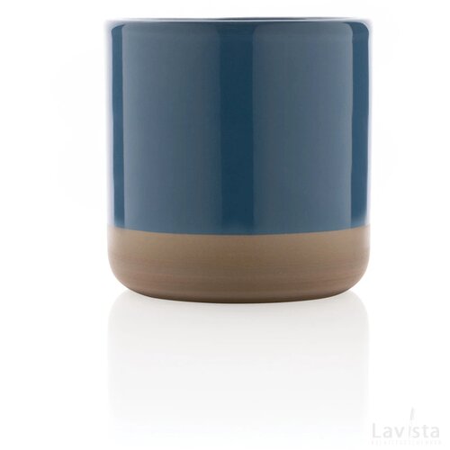 Geglazuurde keramische mok Blauw