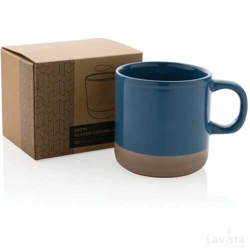 Geglazuurde keramische mok Blauw