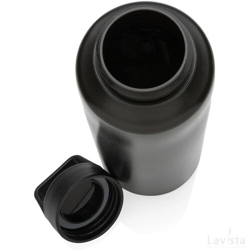 RCS gecertificeerd recycled PP waterfles met handvat zwart