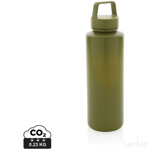 RCS gecertificeerd recycled PP waterfles met handvat groen