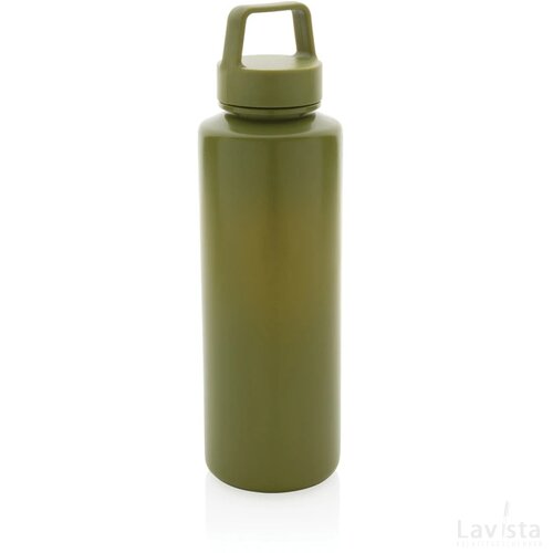 RCS gecertificeerd recycled PP waterfles met handvat groen