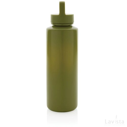 RCS gecertificeerd recycled PP waterfles met handvat groen