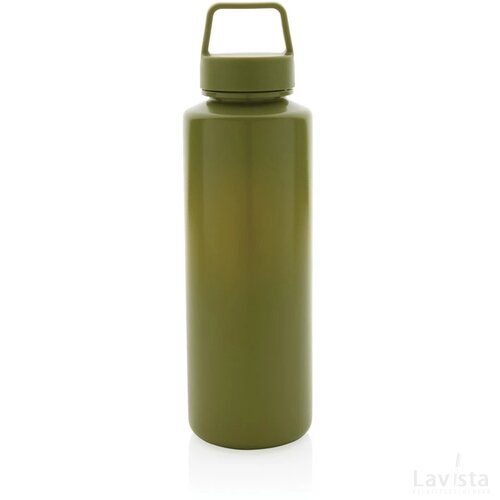 RCS gecertificeerd recycled PP waterfles met handvat groen