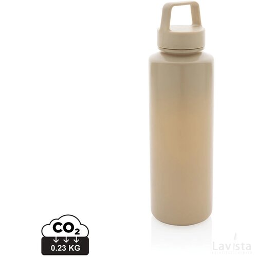 RCS gecertificeerd recycled PP waterfles met handvat bruin