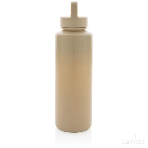 RCS gecertificeerd recycled PP waterfles met handvat bruin