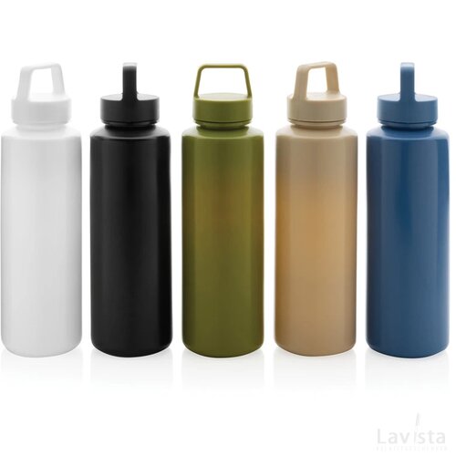 RCS gecertificeerd recycled PP waterfles met handvat wit