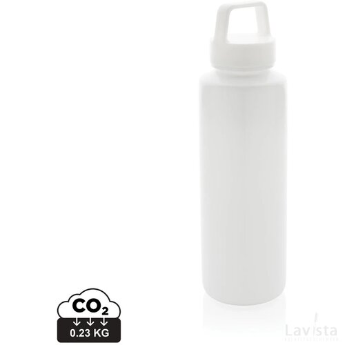 RCS gecertificeerd recycled PP waterfles met handvat wit
