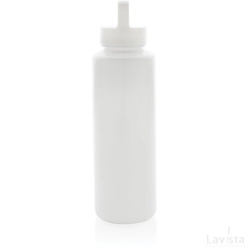 RCS gecertificeerd recycled PP waterfles met handvat wit