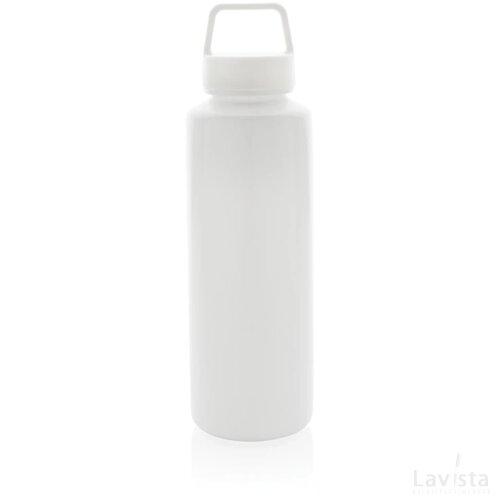 RCS gecertificeerd recycled PP waterfles met handvat wit