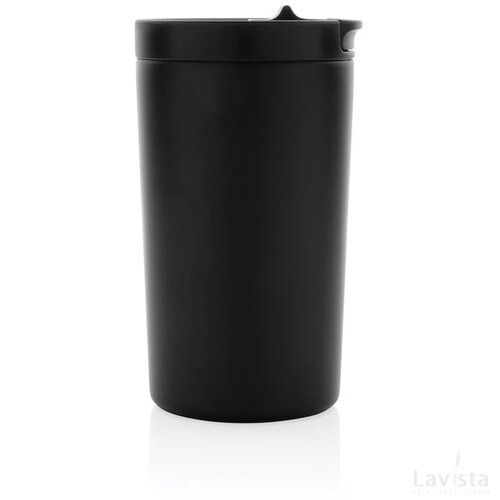 RCS gerecycled roestvrijstalen vacuüm lekvrije mok zwart