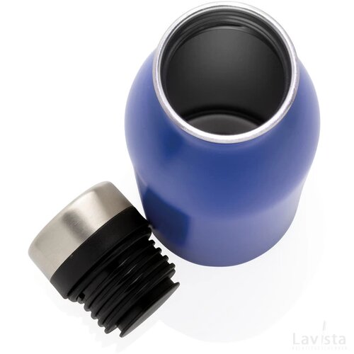 RCS gerecycled roestvrijstalen luxe waterfles blauw