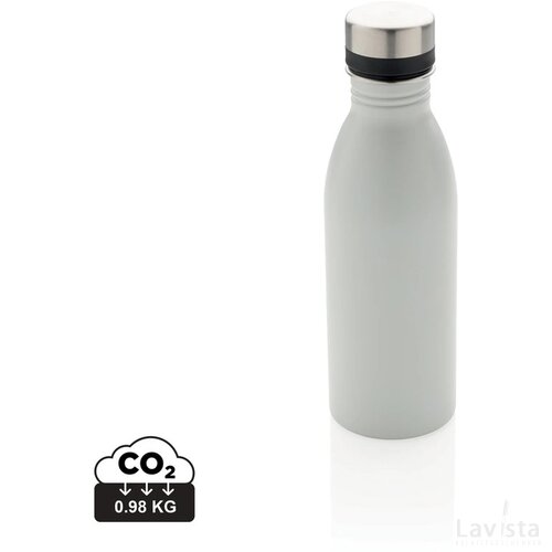 RCS gerecycled roestvrijstalen luxe waterfles wit