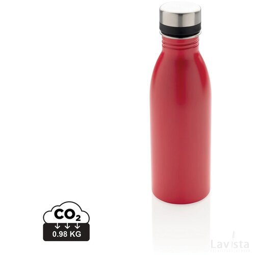 RCS gerecycled roestvrijstalen luxe waterfles rood